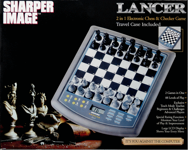 Sharper Image Lancer 2-in-1 Electronic Chess & Checker Game
